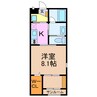 ステラカーサ 1Kの間取り