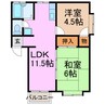 エクセルグリーン 2LDKの間取り