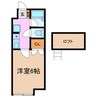 ボナール 1Kの間取り