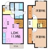 ロジュマンＢ 2LDKの間取り