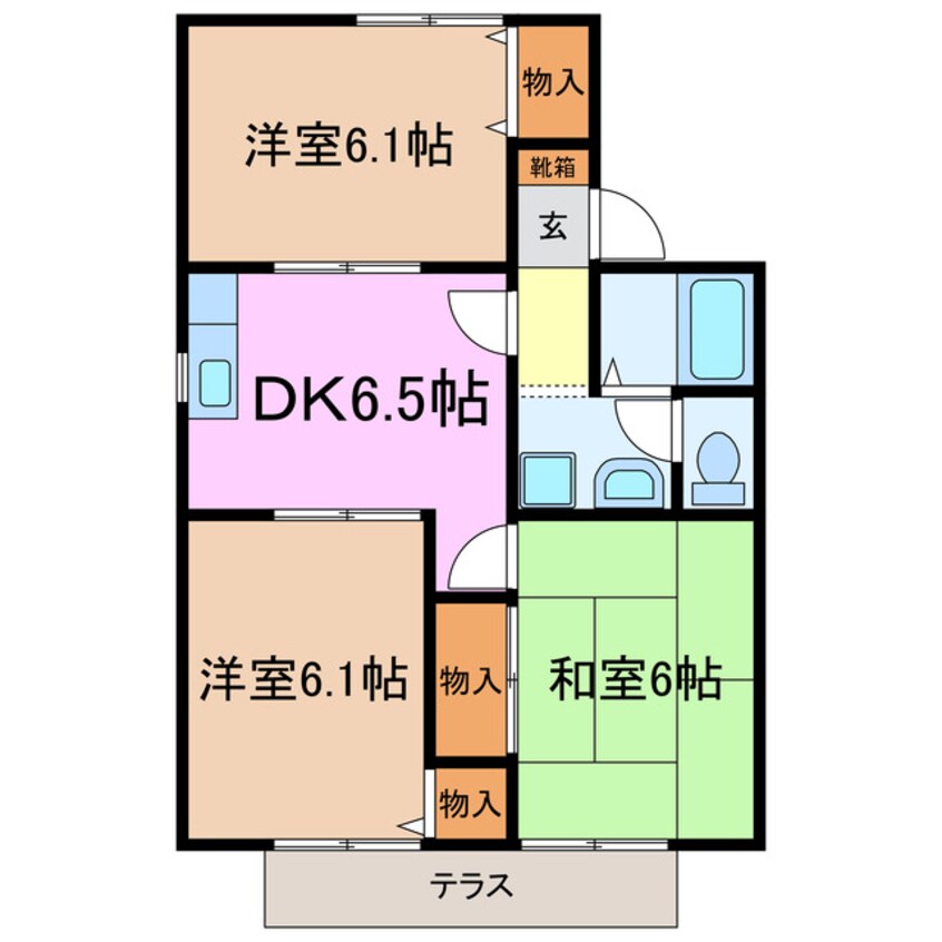 間取図 サン・ヒルズ C棟