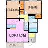 ガーデンプラザ新栄 2LDKの間取り