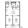 コーポ清風 2LDKの間取り