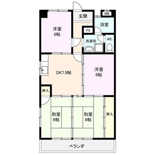 間取り図 パークサイド砂田
