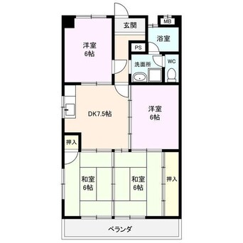 間取図 パークサイド砂田