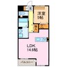 スフィアクラウン 1LDKの間取り