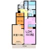 サンピュア鹿山 1LDKの間取り