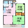 福島ハイツ 2LDKの間取り