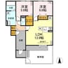 ベルネージュⅢ 2LDKの間取り