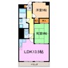 サンハウス野並 2LDKの間取り