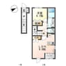 フローラ 1LDKの間取り