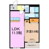 ハートフル２１ 1LDKの間取り