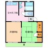 ロイヤルＢ（三高根） 2DKの間取り
