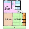 ロイヤルＢ（三高根） 2DKの間取り