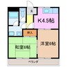 ファーブルハウス 2Kの間取り