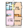 メープルパーク緑 2LDKの間取り