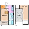 Endor鳴海 1Kの間取り