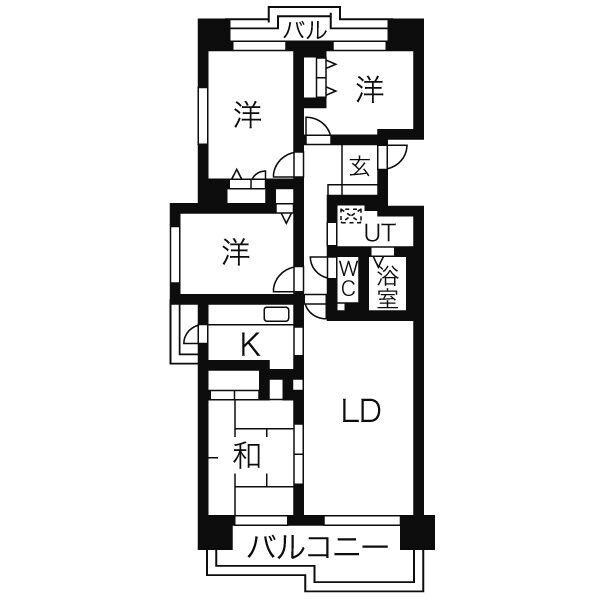 間取り図 シンフォニアみなみが丘イーストコートＣ