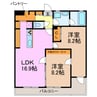 緑山舘 2LDKの間取り