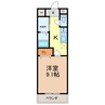 ルーセント　ルチル 1Kの間取り