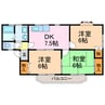 タウンサンロイヤル　C棟 3DKの間取り