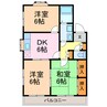 タウンサンロイヤル　D棟 3DKの間取り