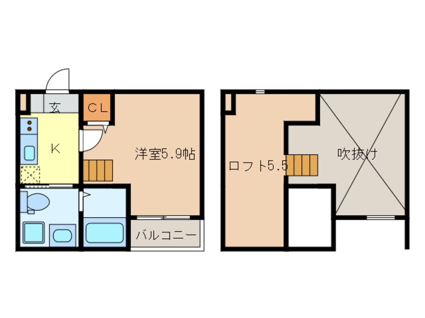 間取図 クレール　ラ　ハウト