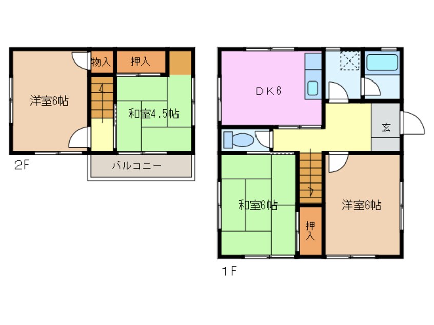 間取図 鹿山戸建(西脇邸)　貸家