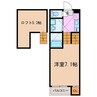 LA・コリーヌ 1SKの間取り