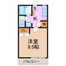プレミールサンポー 1Kの間取り