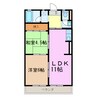 第２ハイツ早川 2LDKの間取り