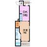 ラフォーレⅧ 1DKの間取り