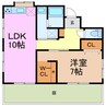 エクセレント菅田 1LDKの間取り