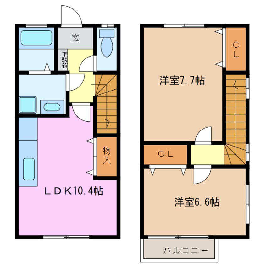 間取図 ヴューテラスⅠ・Ⅱ