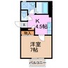サルビアB 1Kの間取り
