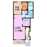 クレセントアイ 1LDKの間取り