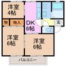 ディアス蔵 3DKの間取り