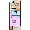 PRIUS若田 1LDKの間取り