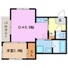 ハル鳴海 1DKの間取り