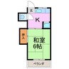 グランディーズ新栄 1Kの間取り
