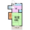 グランディーズ新栄 1Kの間取り
