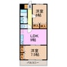 ファミール香 2LDKの間取り