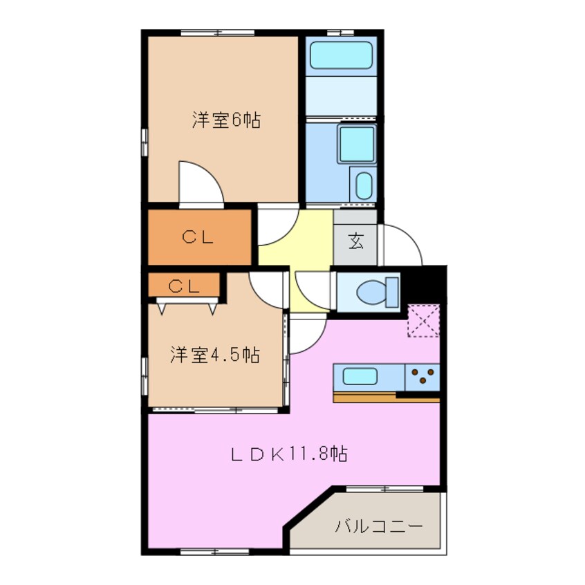 間取図 ディアコート徳重