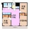 ゆたか台マンション 3LDKの間取り
