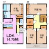 猪高台一丁目戸建 4LDKの間取り