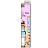 モジュールH 1LDKの間取り