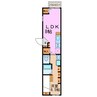 モジュールH 1LDKの間取り