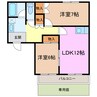 サニーヒルズ鳴丘 2LDKの間取り