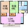 サニーヒルズ鳴丘 2LDKの間取り