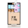 ドミトリー南大高 1Kの間取り